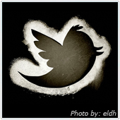 Dark twitter logo